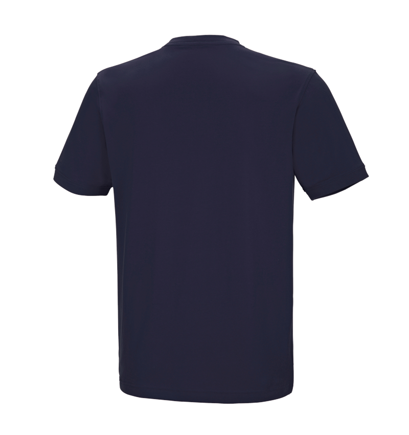 Thèmes: e.s. T-shirt cotton stretch V-Neck + bleu foncé 3