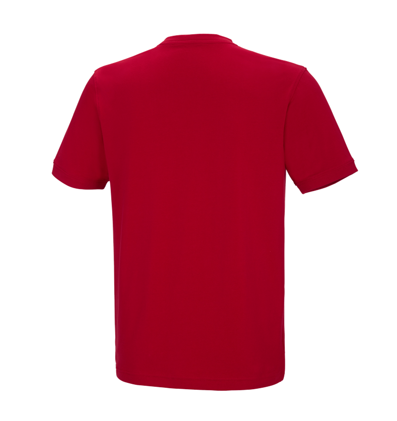 Thèmes: e.s. T-shirt cotton stretch V-Neck + rouge vif 3