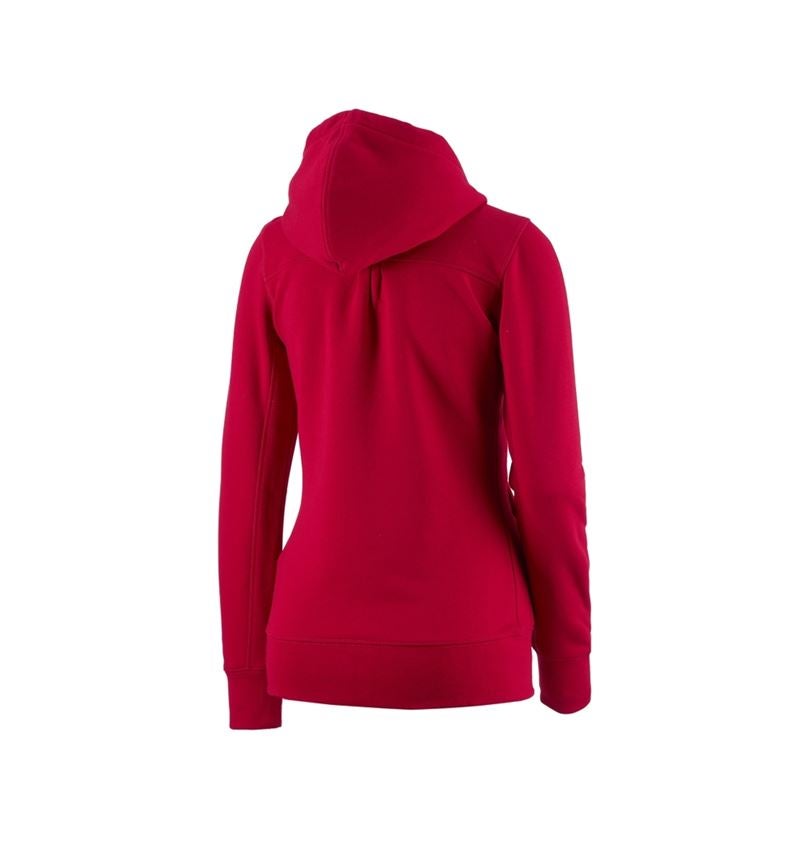 Shirts & Co.: e.s. Hoody-Sweatjacke poly cotton, Damen + feuerrot 2