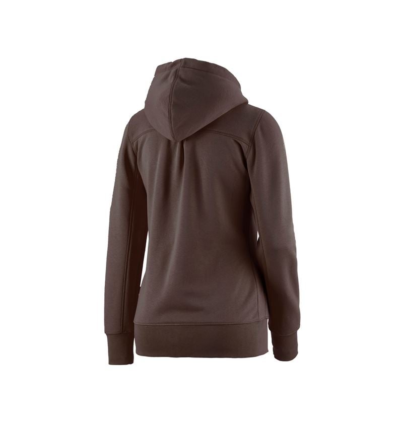 Shirts & Co.: e.s. Hoody-Sweatjacke poly cotton, Damen + kastanie 2