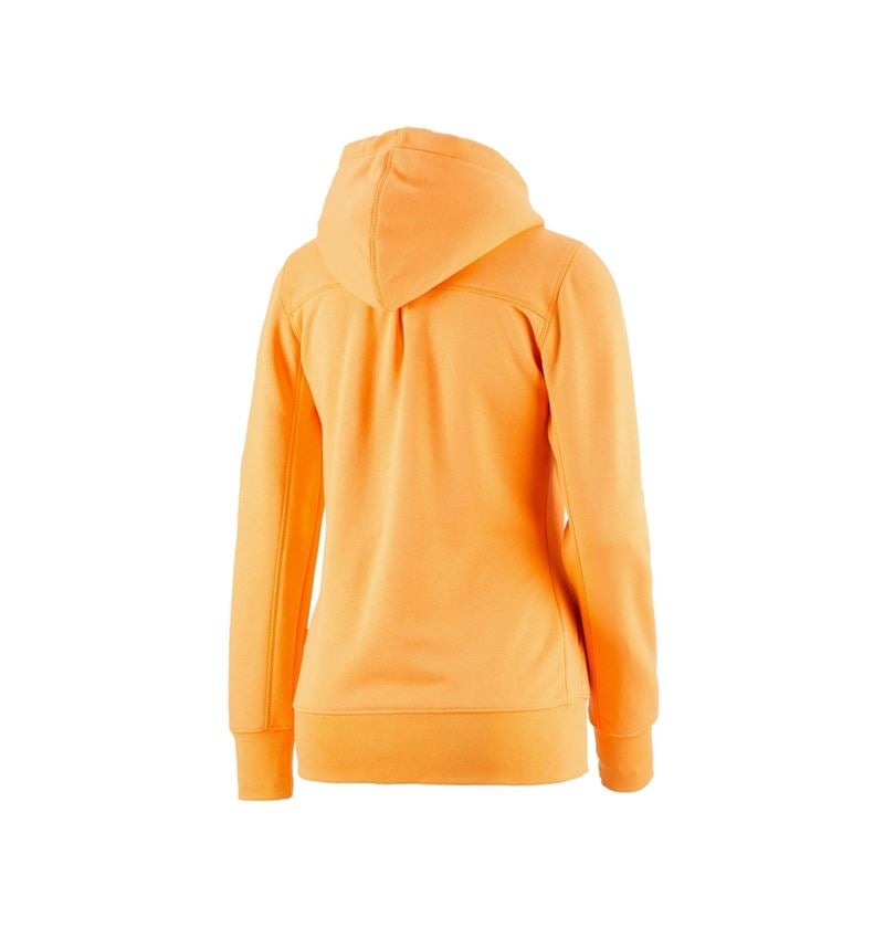 Shirts & Co.: e.s. Hoody-Sweatjacke poly cotton, Damen + hellorange 1