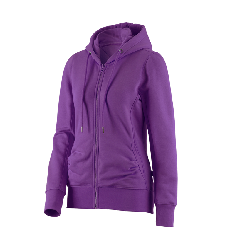 Shirts & Co.: e.s. Hoody-Sweatjacke poly cotton, Damen + violett 1