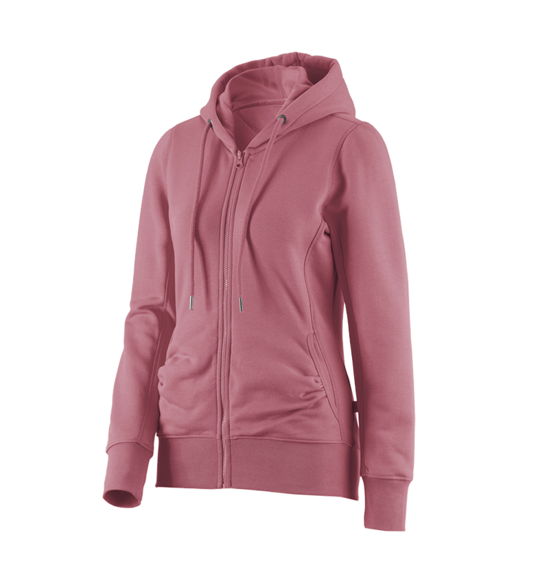 Shirts & Co.: e.s. Hoody-Sweatjacke poly cotton, Damen + altrosa 1
