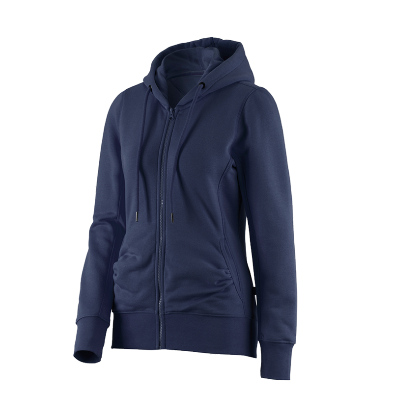 Shirts & Co.: e.s. Hoody-Sweatjacke poly cotton, Damen + dunkelblau 1