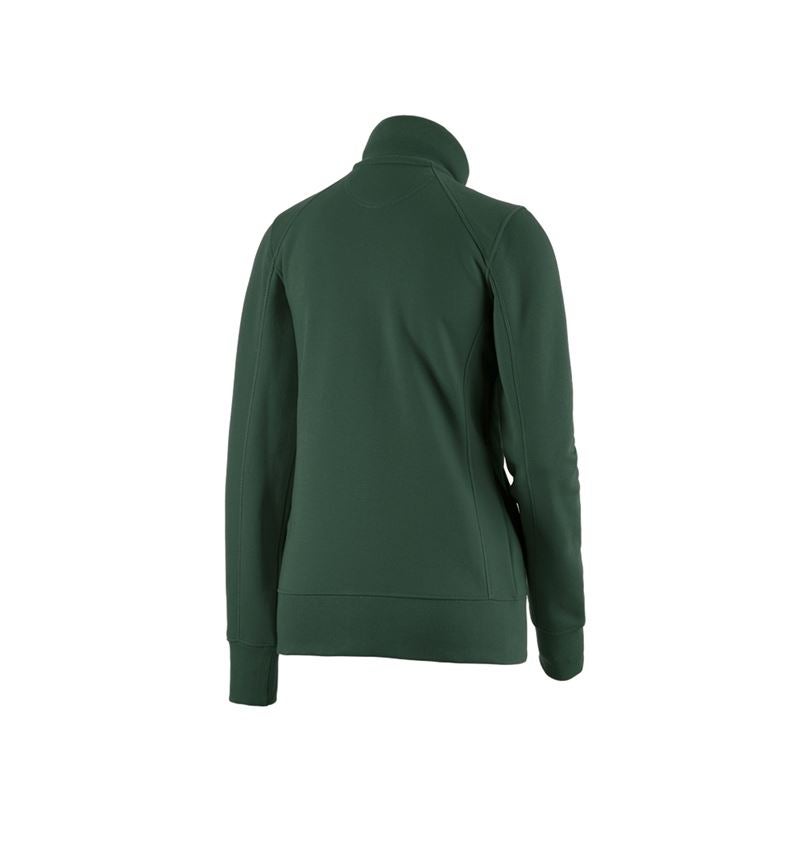 Hauts: e.s. Veste sweat poly cotton, femmes + vert 1