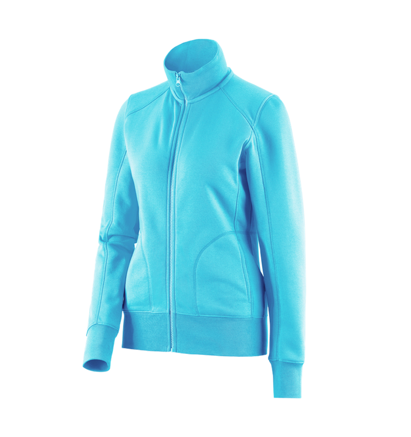Hauts: e.s. Veste sweat poly cotton, femmes + bleu capri 1
