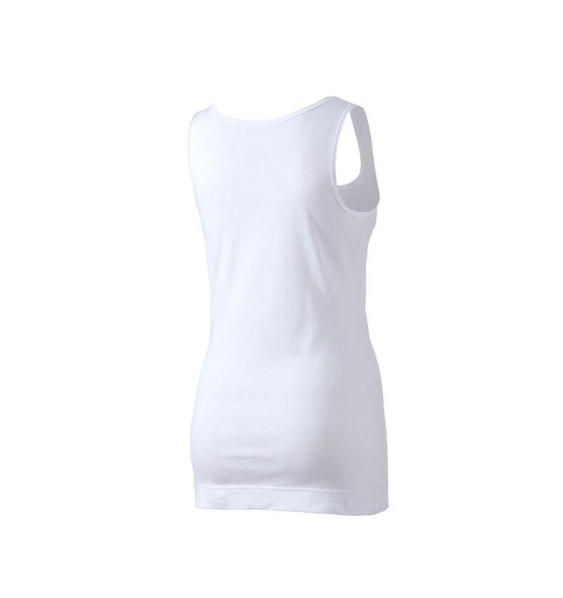 Shirts, Pullover & more: e.s. Long tank cotton, ladies' + white 3
