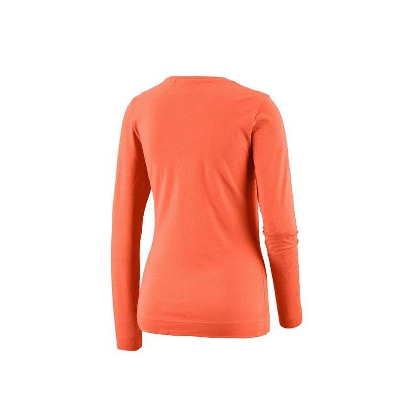 Hauts: e.s. Longsleeve cotton stretch, femmes + nectarine 1