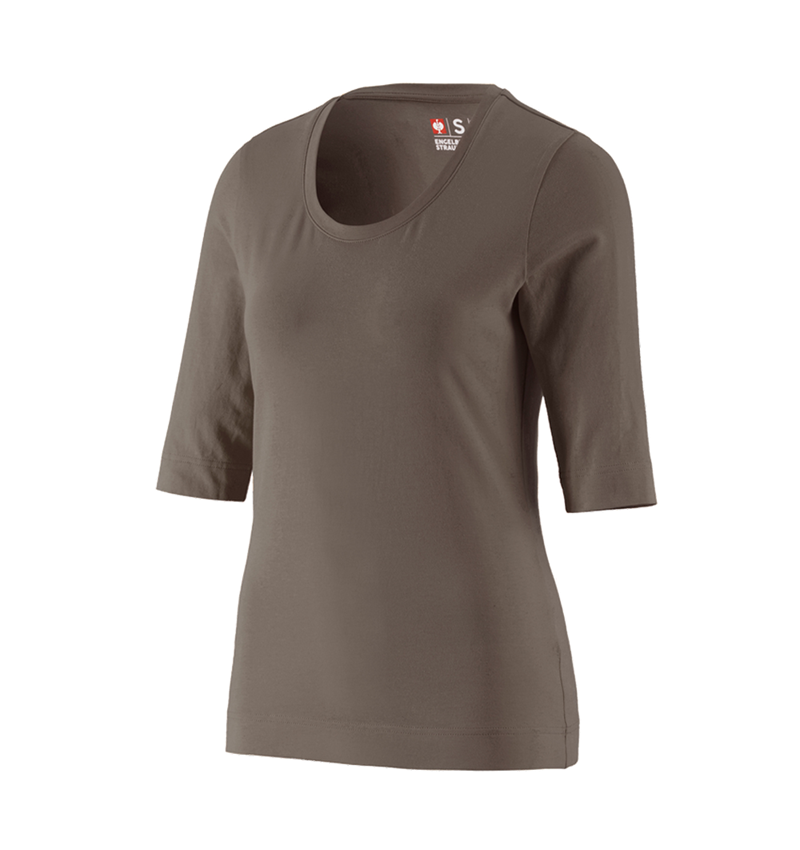 Shirts, Pullover & more: e.s. Shirt 3/4 sleeve cotton stretch, ladies' + stone 2