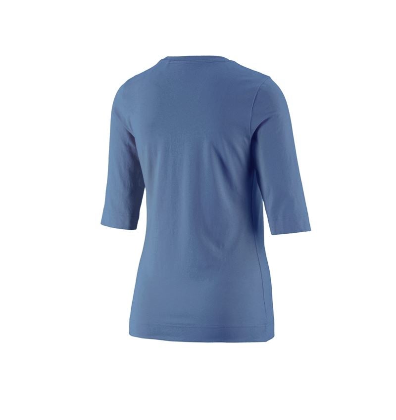Hauts: e.s. Shirt à manches 3/4 cotton stretch, femmes + cobalt 4