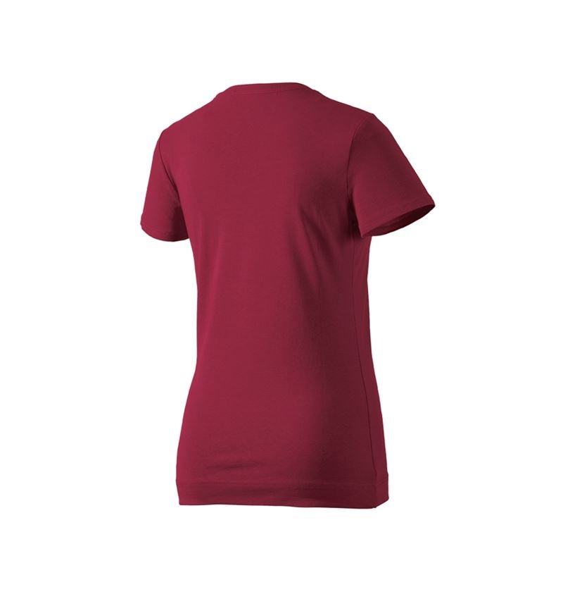 Hauts: e.s. T-shirt cotton stretch, femmes + bordeaux 6
