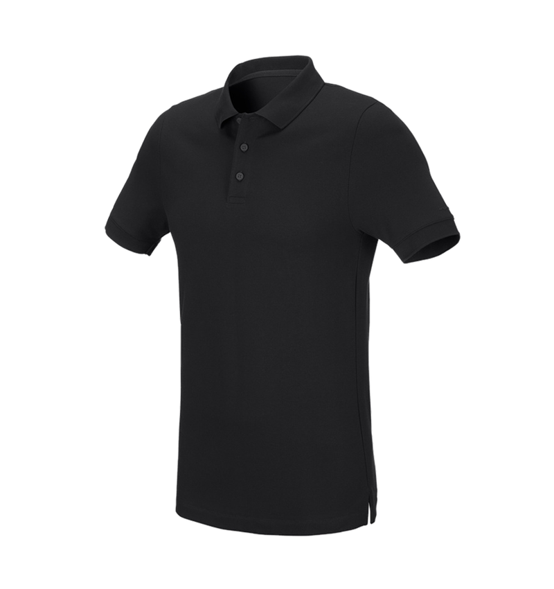 Thèmes: e.s. Pique-Polo cotton stretch, slim fit + noir 2