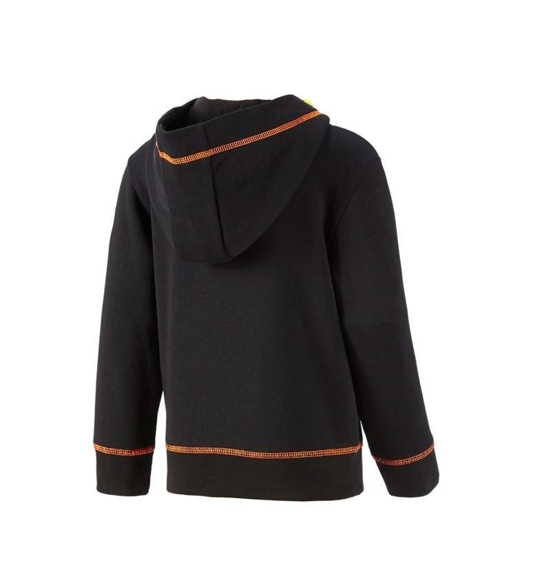 Shirts, Pullover & more: Hoody sweatshirt e.s.motion 2020, children´s + black/high-vis yellow/high-vis orange 2