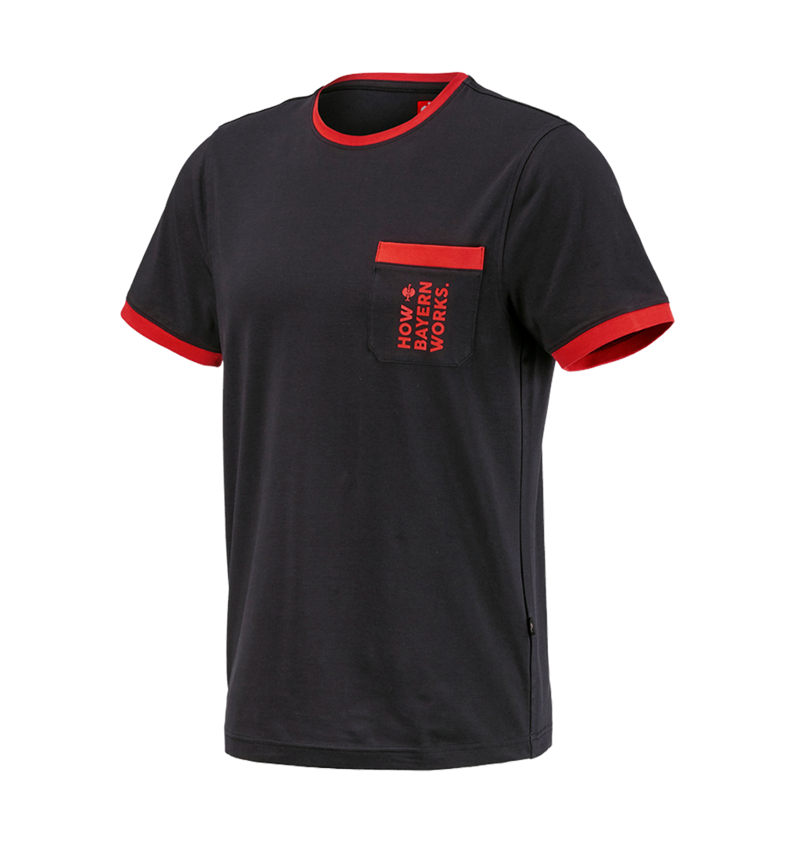 Shirts & Co.: FCB Premium T-Shirt Cotton Stretch Pocket + black/straussred 7