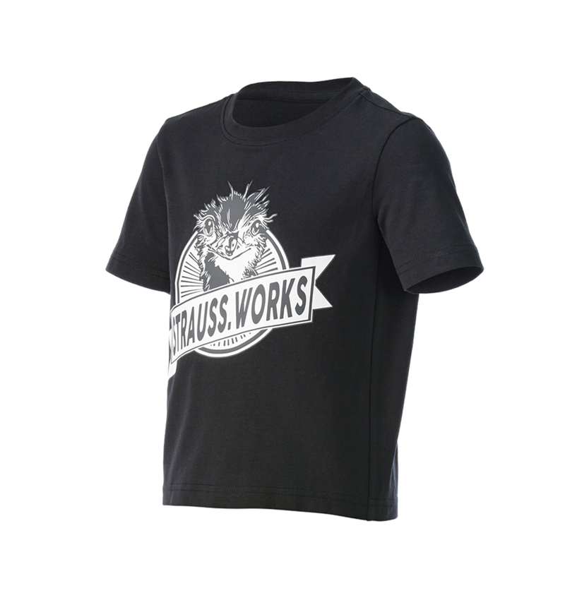 Shirts, Pullover & more: e.s. T-shirt strauss works, children's + black/white