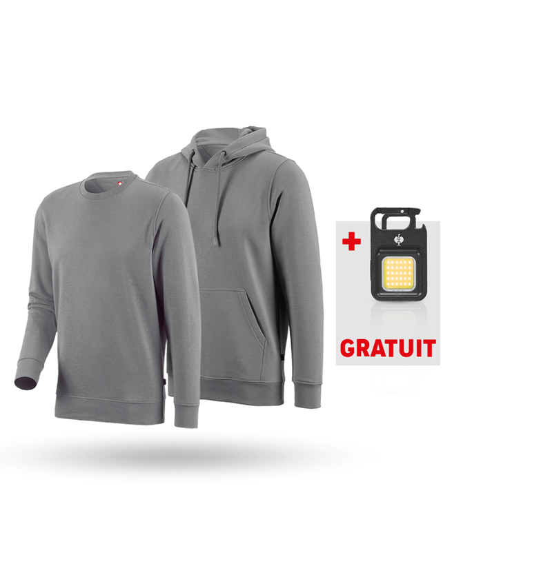 Vêtements: KIT : e.s.Sweatshirt à capuche+Sweats. poly cotto + platine