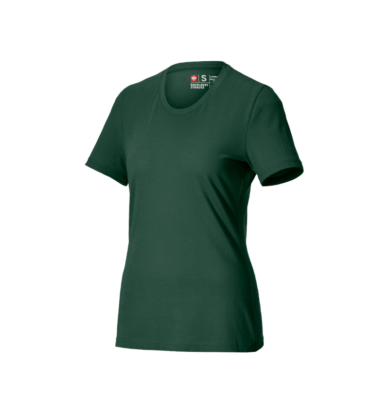 Hauts: e.s. Piqué-T-Shirt cotton light, femmes + vert 2