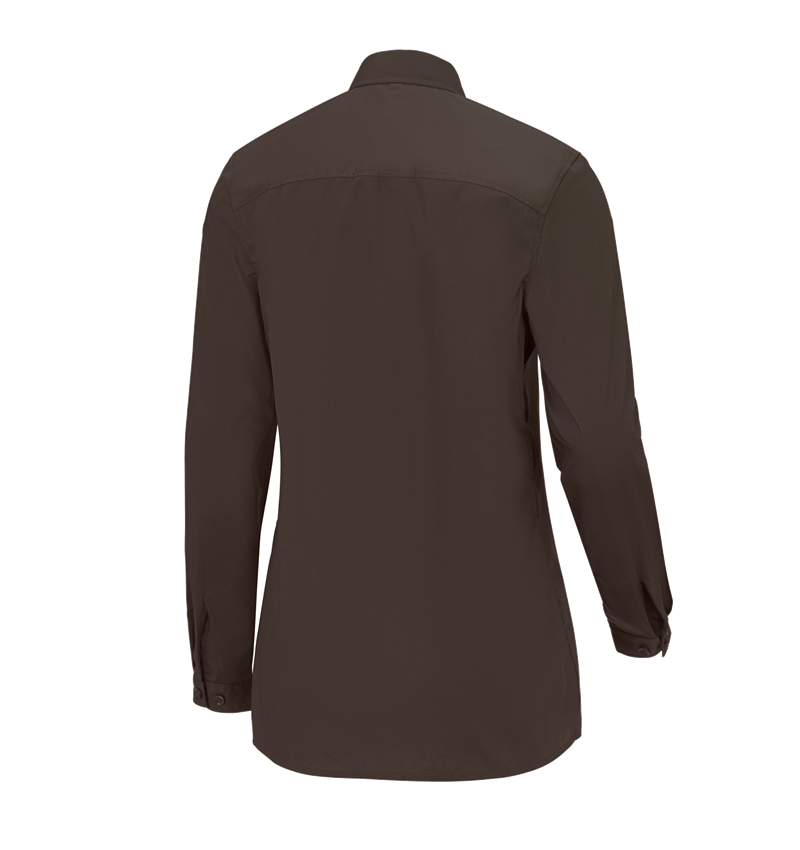 Shirts, Pullover & more: e.s. Service blouse long sleeved + chestnut 1