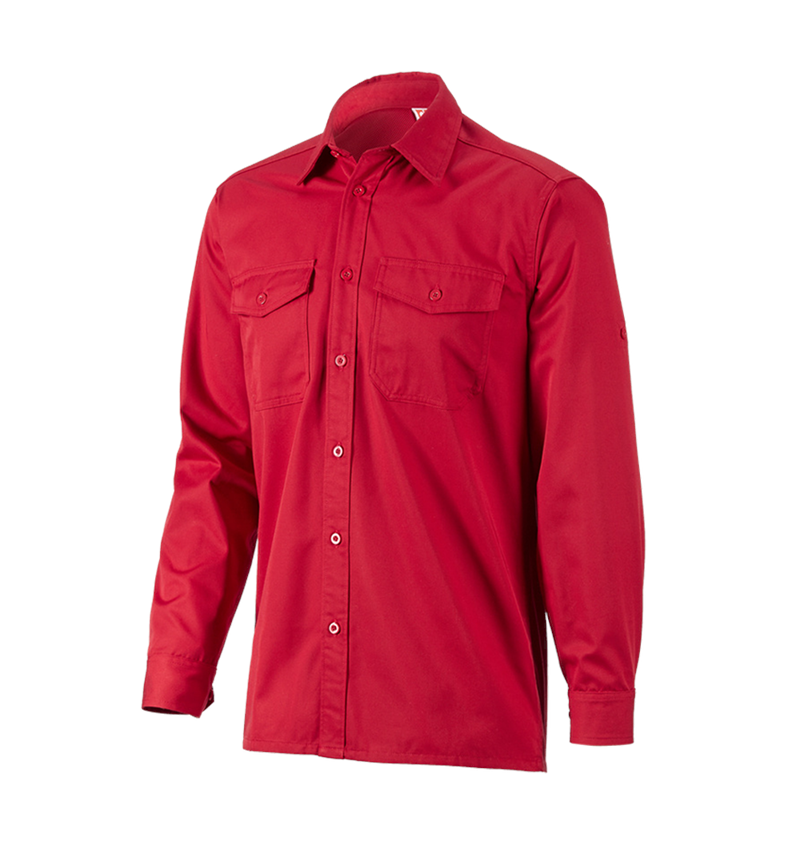 Thèmes: Chemise de travail e.s.classic, à manches longues + rouge
