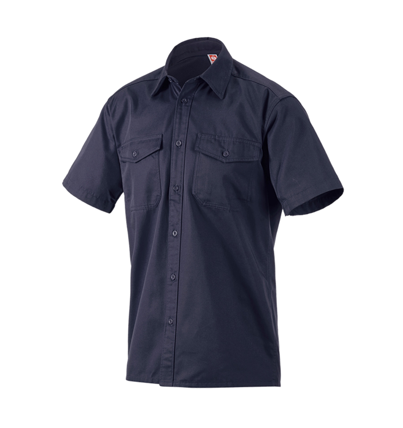 Shirts, Pullover & more: Work shirt e.s.classic, short sleeve + navy 4