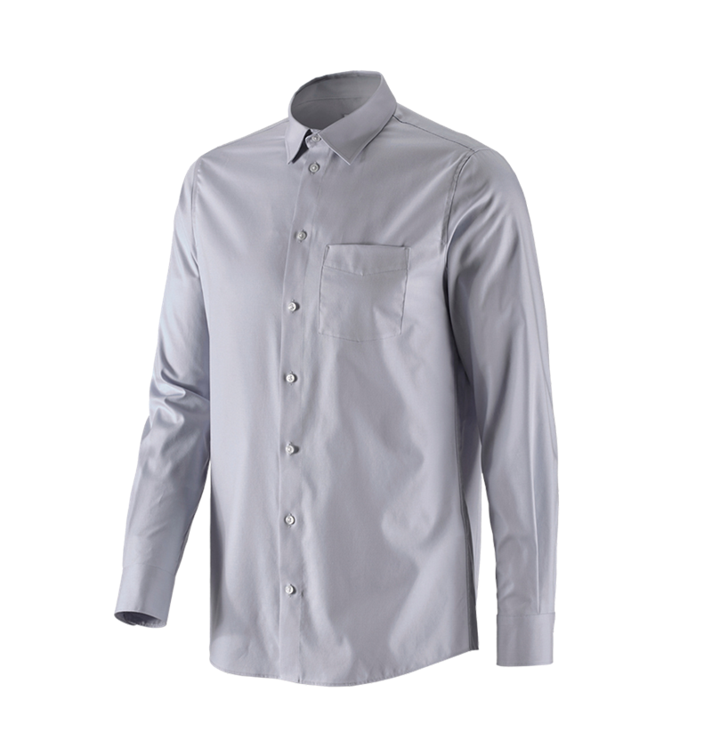 Hauts: e.s. Chemise de travail cotton stretch regular fit + gris brume 4