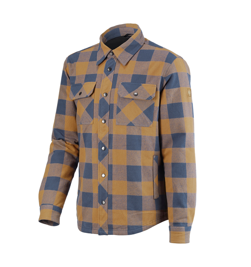 Themen: Allseason Karohemd e.s.iconic + mandelbraun/oxidblau 4