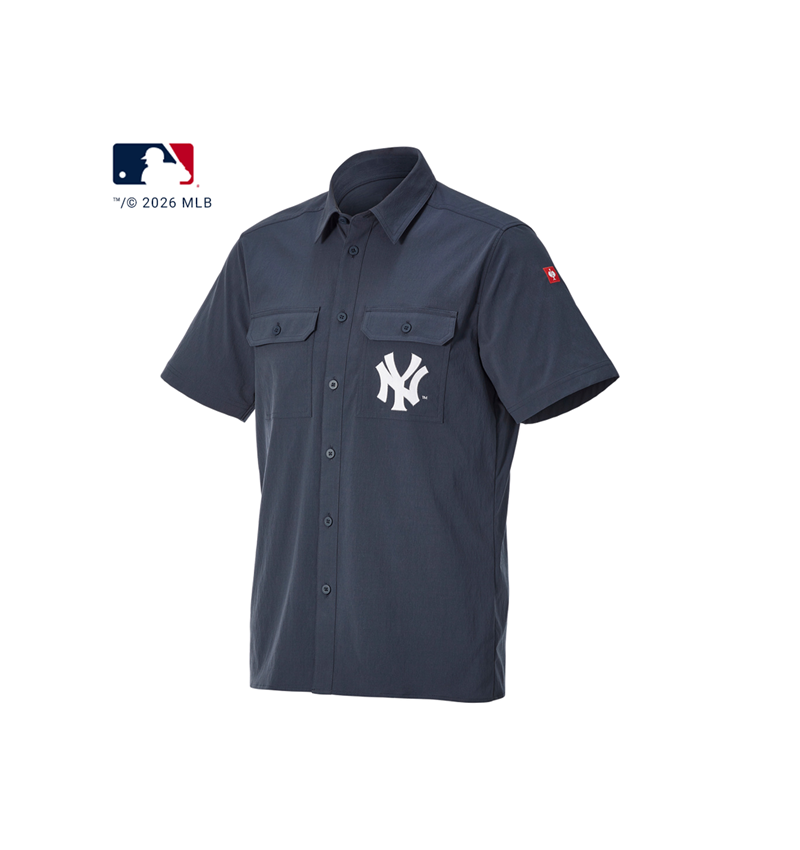 Collaborations: MLB™ Work shirt short sleeved + NY blue