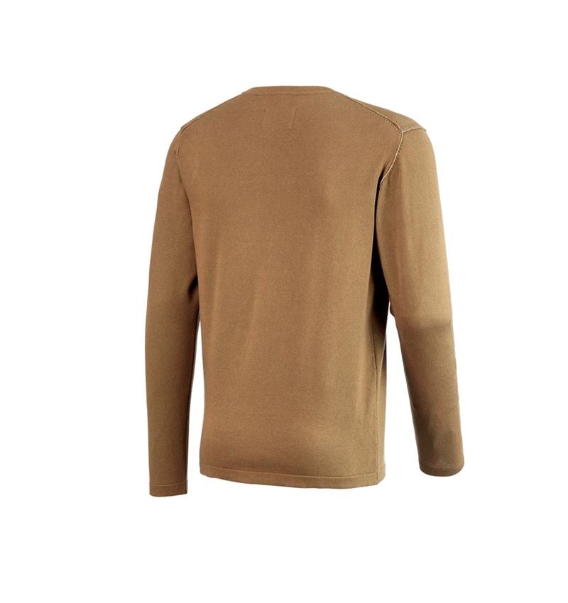 Shirts, Pullover & more: Knitted pullover e.s.iconic + almondbrown 9