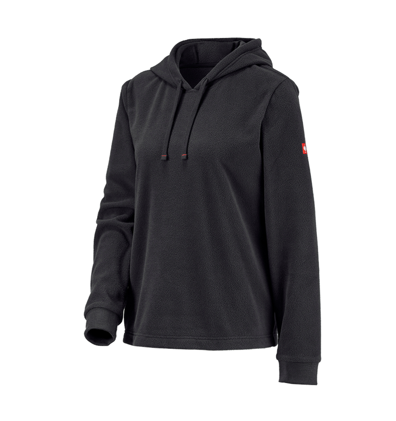 Shirts & Co.: e.s. Fleece Hoody, Damen + schwarz 3