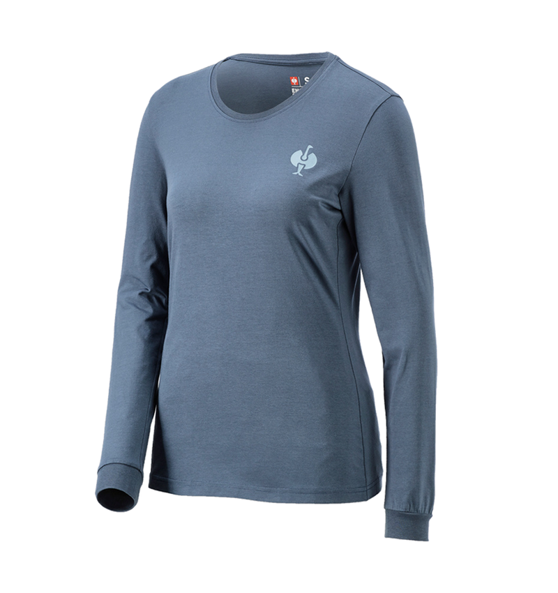 Accessoires: e.s. Haut à manches longues pyjama, femmes + bleu oxyde 3