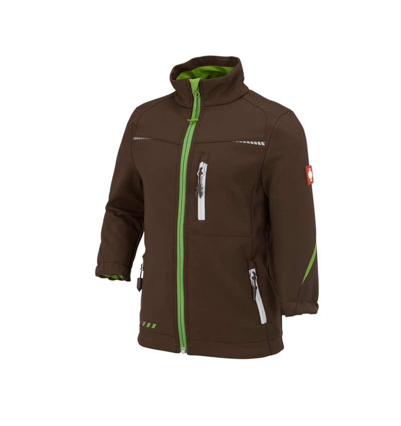 Themen: Softshelljacke e.s.motion 2020, Kinder + kastanie/seegrün 2