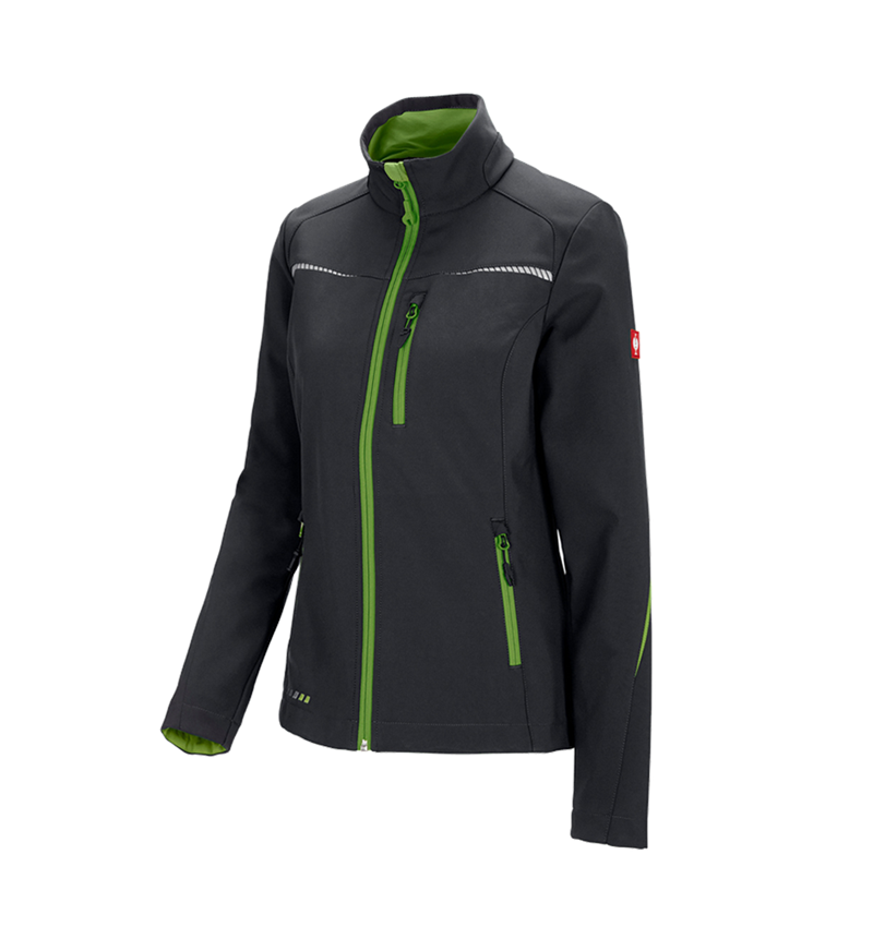 Jacken: Softshelljacke e.s.motion 2020, Damen + schwarz/seegrün 4