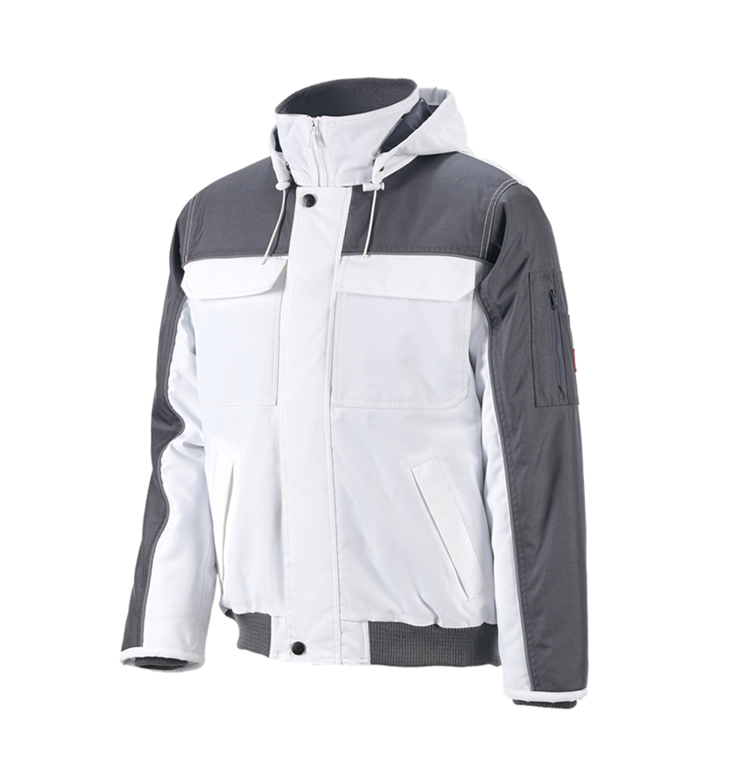 Vestes de travail: Blouson aviateur e.s.image + blanc/gris
