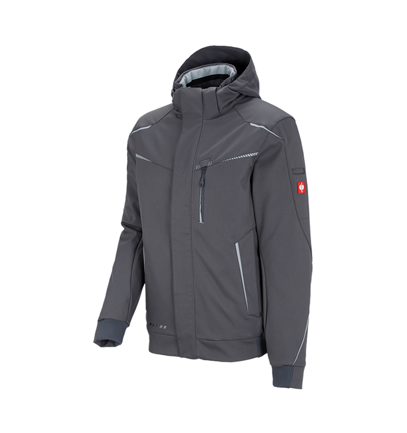 Kälte: Winter Softshelljacke e.s.motion 2020, Herren + anthrazit/platin 2