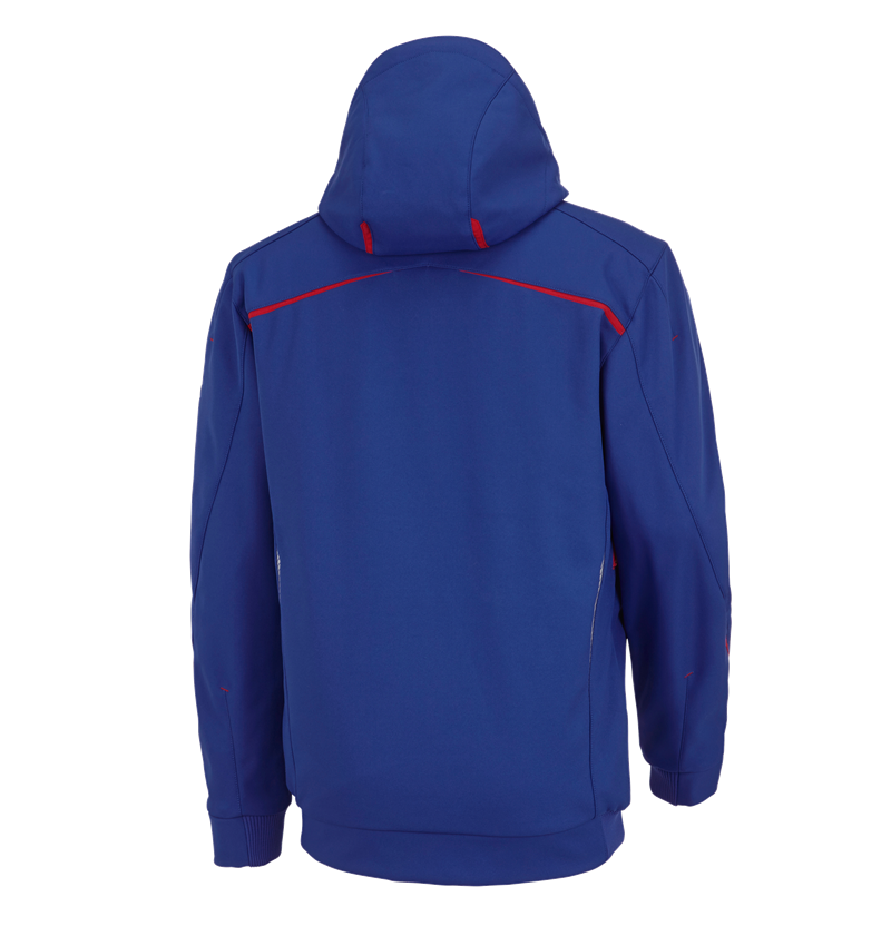 Kälte: Winter Softshelljacke e.s.motion 2020, Herren + kornblau/feuerrot 4