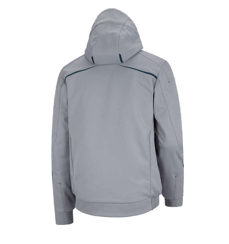 Work Jackets: Winter softshell jacket e.s.motion 2020, men's + platinum/seablue 4