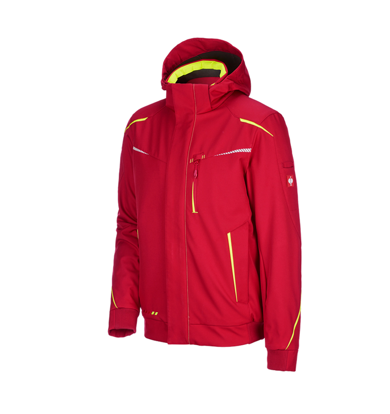 Kälte: Winter Softshelljacke e.s.motion 2020, Herren + feuerrot/warngelb 6