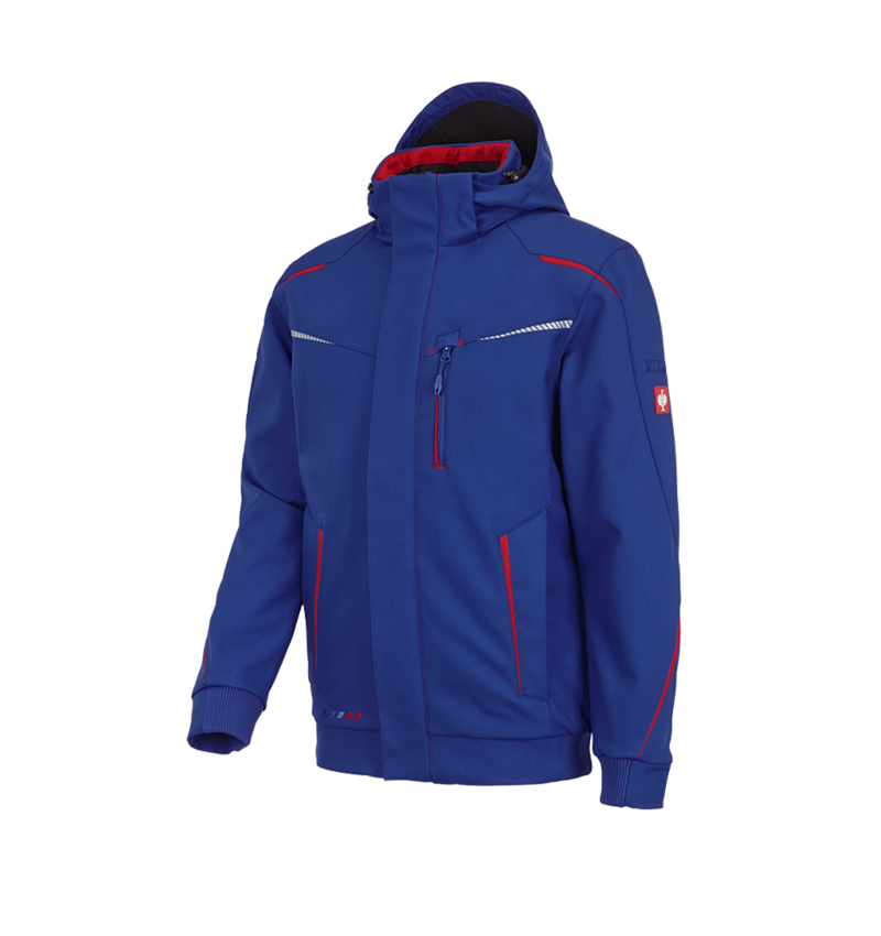 Kälte: Winter Softshelljacke e.s.motion 2020, Herren + kornblau/feuerrot 3