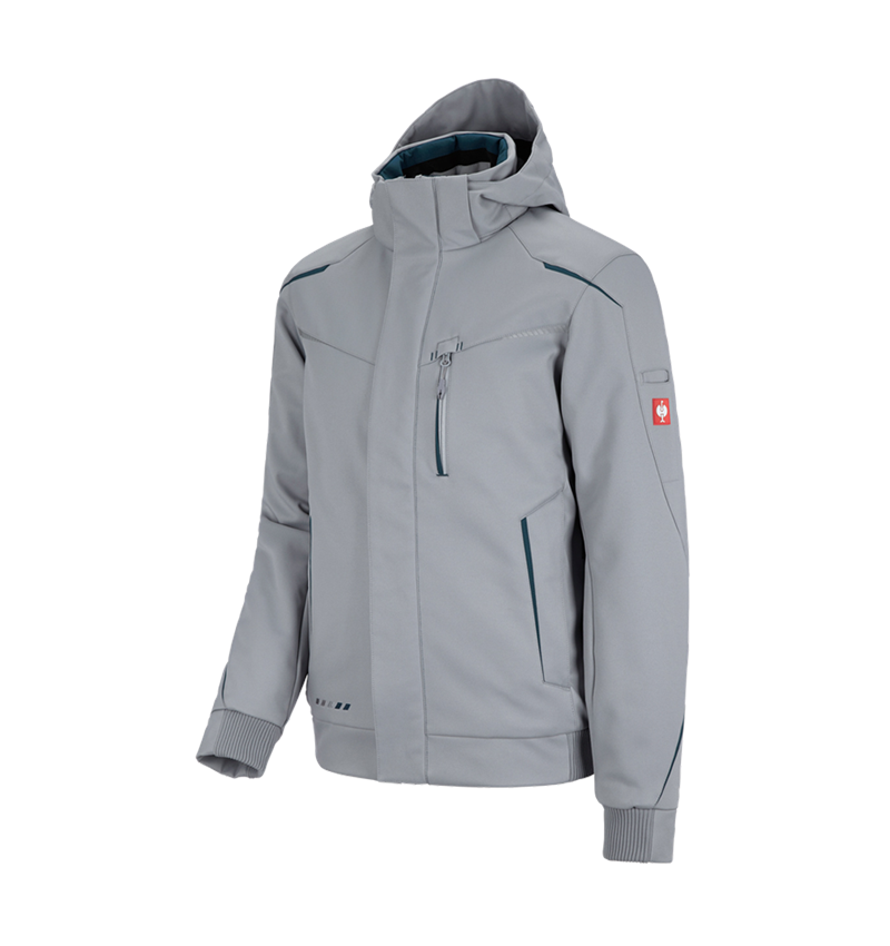 Work Jackets: Winter softshell jacket e.s.motion 2020, men's + platinum/seablue 3