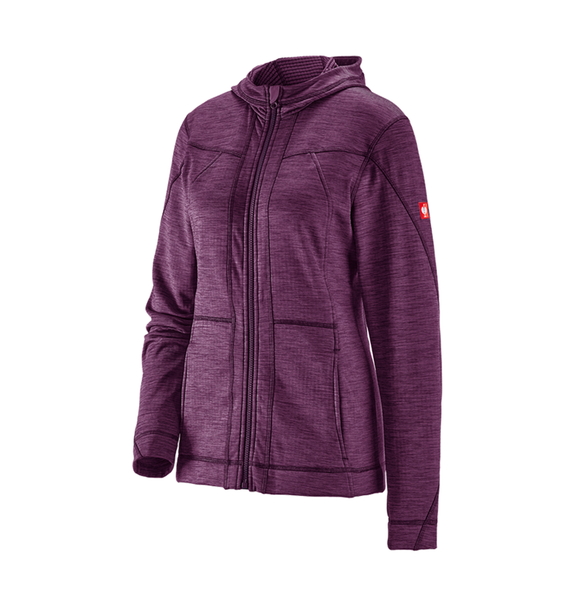 Jacken: Kapuzenjacke isocell e.s.dynashield, Damen + specialpurple melange