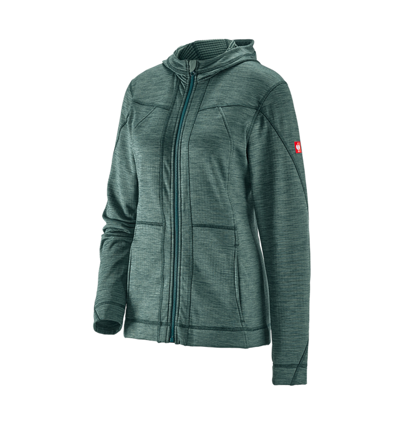 Jacken: Kapuzenjacke isocell e.s.dynashield, Damen + specialgreen melange 2