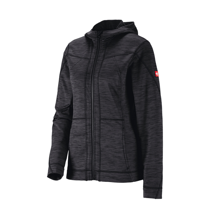Jacken: Kapuzenjacke isocell e.s.dynashield, Damen + schwarz melange