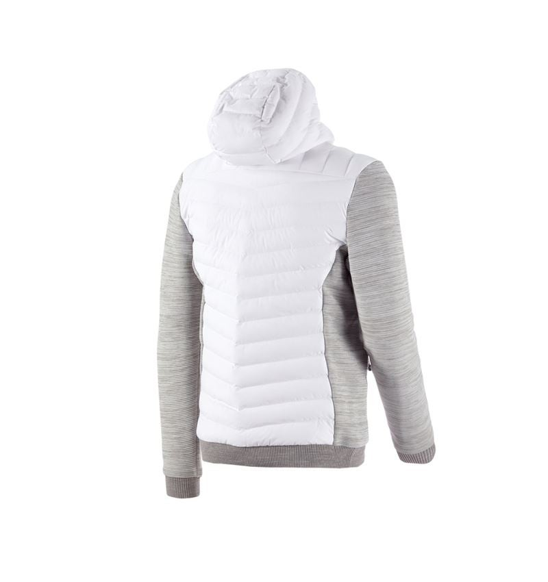 Jacken: Hybrid Kapuzenstrickjacke e.s.motion ten + weiß melange 4
