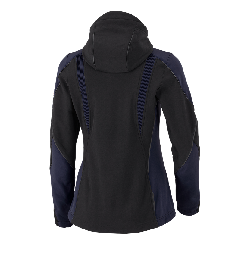 Work Jackets: Softshell jacket e.s.vision, ladies' + black/pacific 3