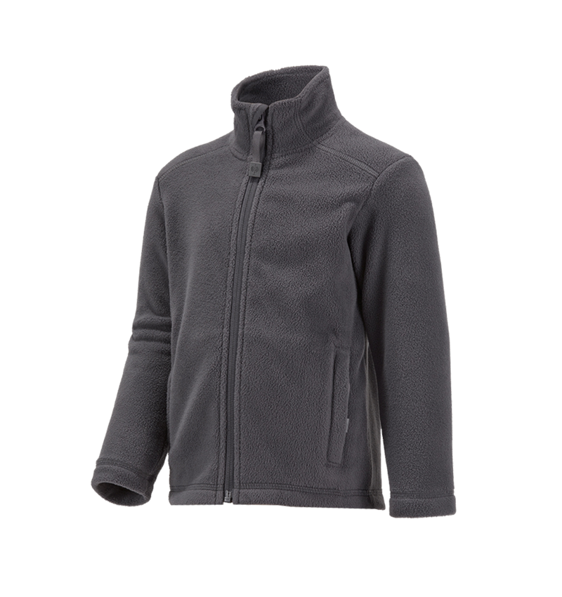 Jacken: e.s. Fleecejacke CI, Kinder + anthrazit