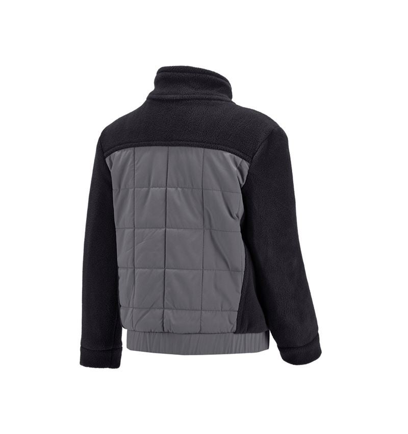 Vestes: Veste en laine polaire hybride e.s.concrete,enfant + noir/gris basalte 3