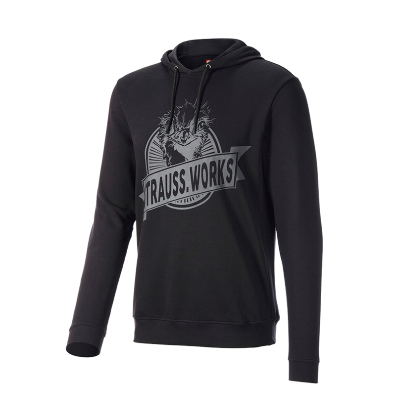 Shirts & Co.: Hoody-Sweatshirt e.s.iconic works + schwarz 4
