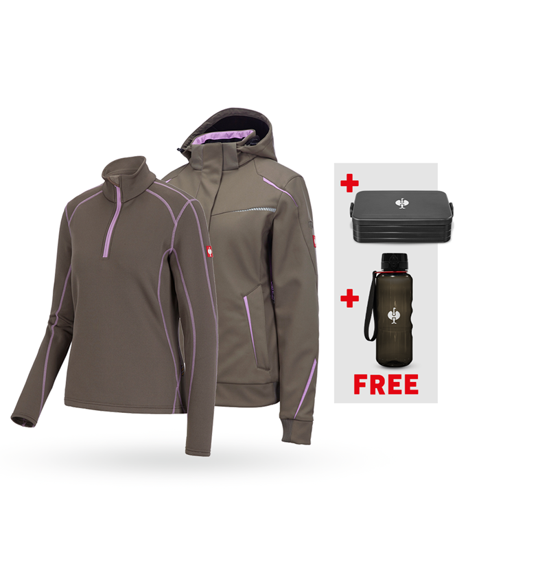 Clothing: SET: Wint.softs.jacket e.s.motion 2020+Troyer, la. + stone/lavender