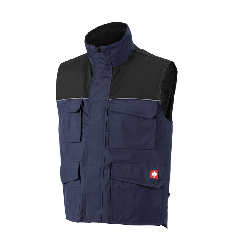 Gilets de travail: Gilet e.s.image + bleu foncé/noir 3
