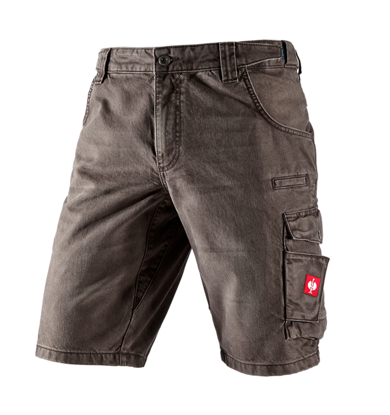 Pantalons de travail: e.s. Short worker en jeans + marron